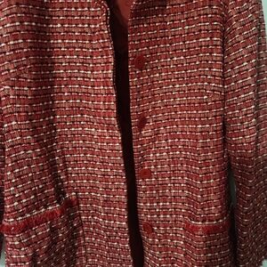 Women's Red Tweed Jacket